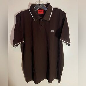 HUGO Men's Dark Brown Polo Shirt